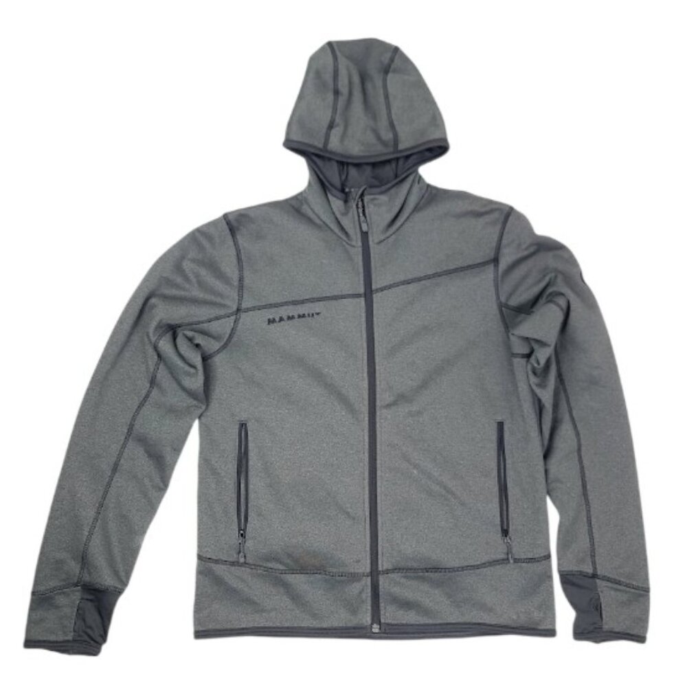 Marmot Men's Gray Borah Polartec Fleece Casual Full Zip Hoodie Size L
